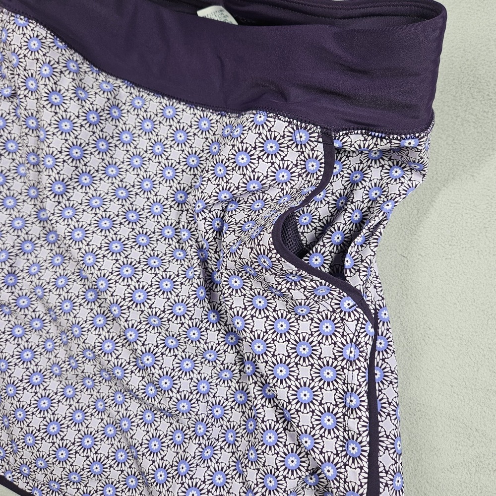 Lands' End Swim Skort Size 4 Purple Quick Dry Pull On Swim Skirt Pockets Cruise - Picture 2 of 11